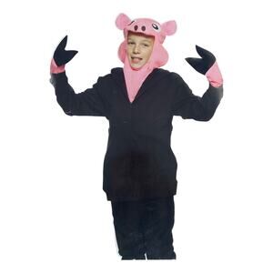 Rasta Imposta Costume Childs Pig Size 7-10 Animal Kits Headpiece Gloves Pink